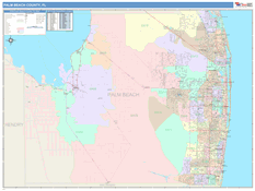 Palm Beach County, FL Digital Map Color Cast Style